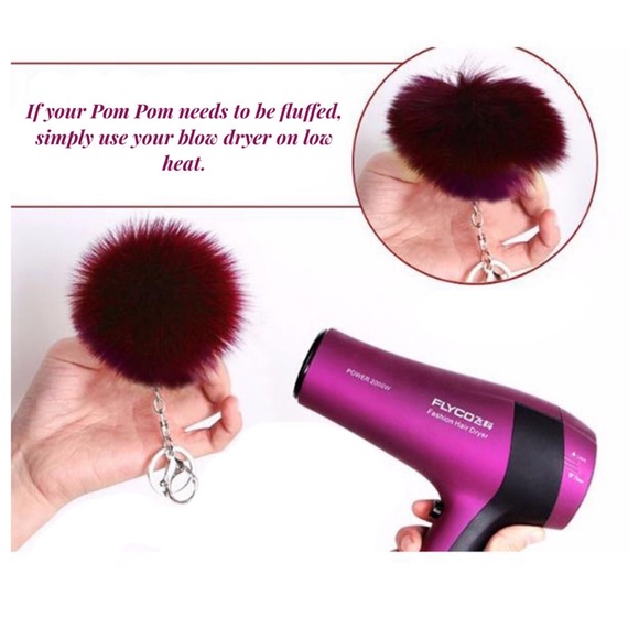 Fluffy Black Owl with Glasses Pom Pom Keychain - Picture 12 of 14